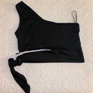 Black off the Shoulder Crop Top